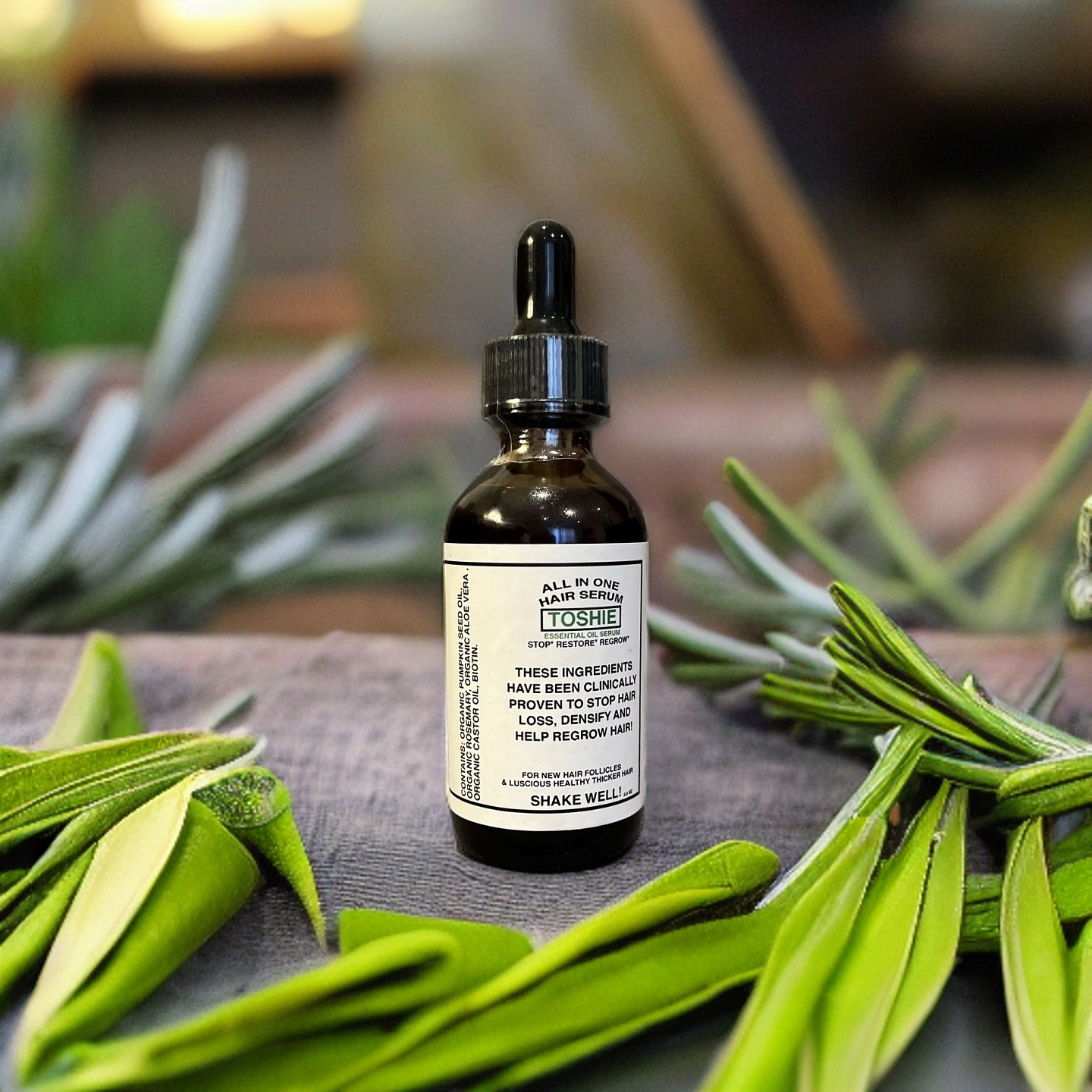 Toshie Hair All Natural Hair Growth Serum No Minoxidil